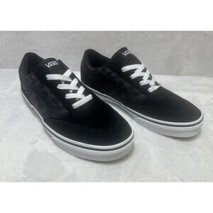 Vans Brooklyn LS Checkerboard Black Asphalt Youth Size 3 New